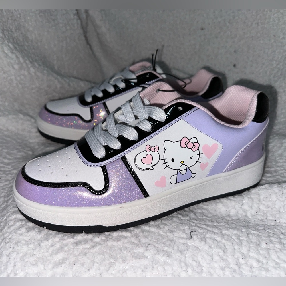 Hello Kitty Purple and Sparkles Sneakers size 8